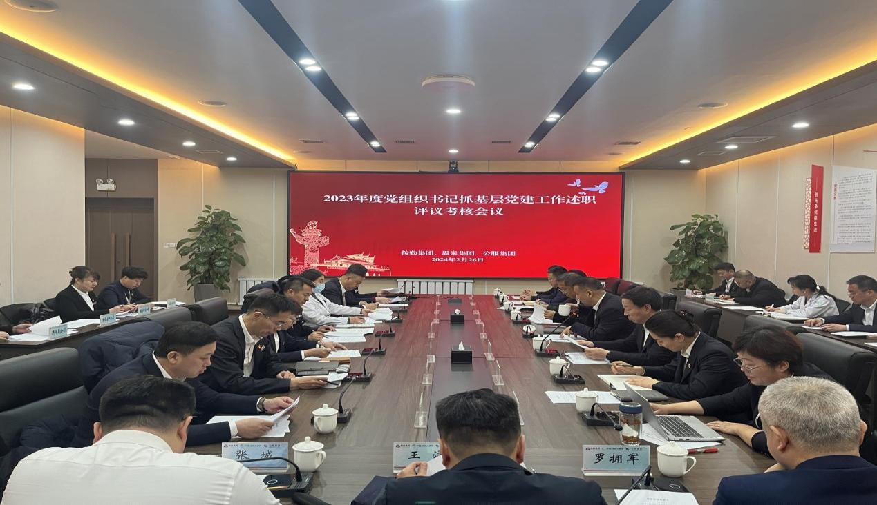 全网担保网集团 温泉集团 公服集团召开“2023年度党组织书记抓基层党建工作述职评议考核”会议